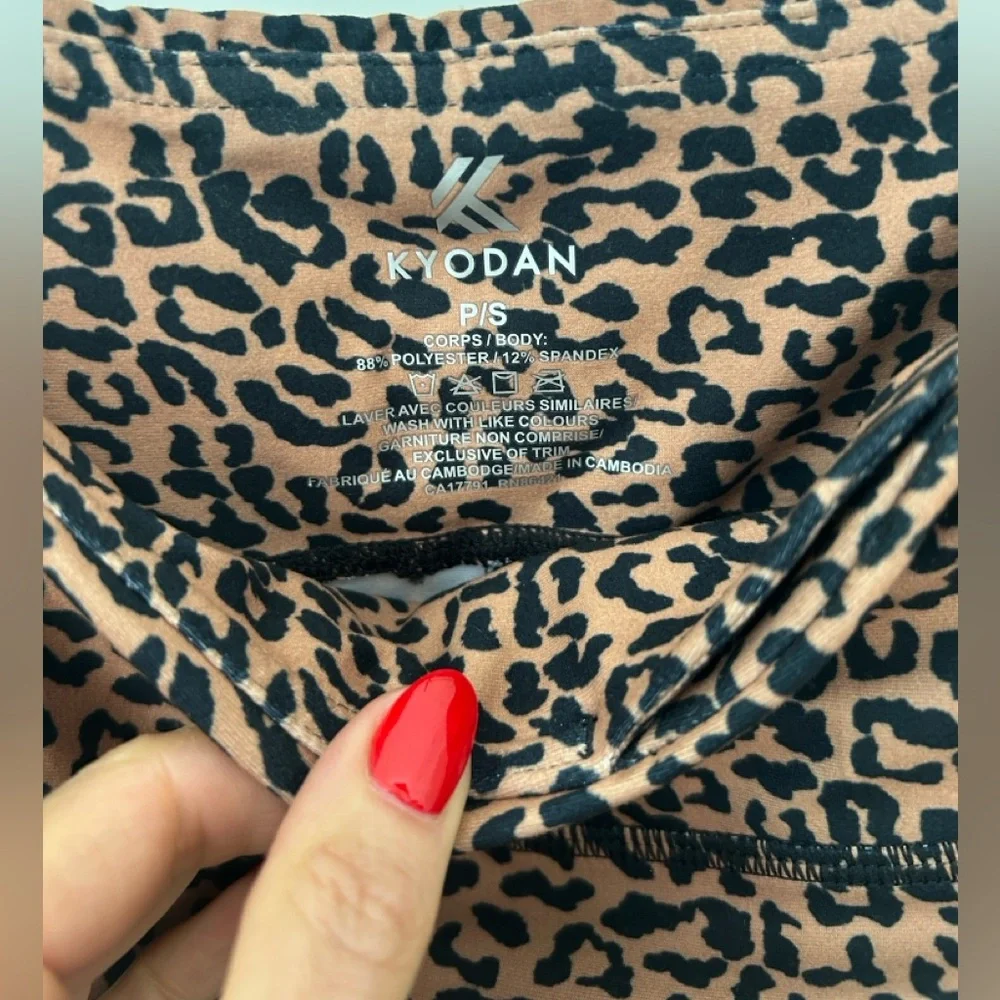 NWT Kyoden Leopard Print High-Waist Leggings size small - Picture 6 of 10
